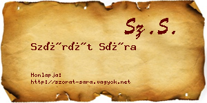 Szórát Sára névjegykártya